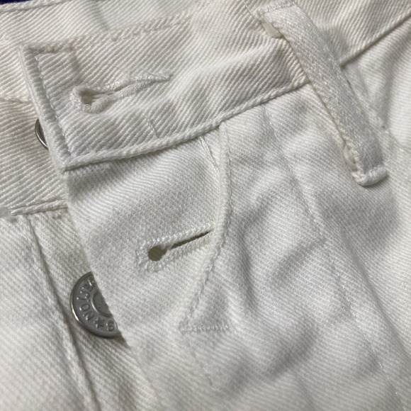 Vintage No! Jeans White High Rise Tappered Button Fly Jeans Size 25x28 80s Moped - Picture 6 of 12